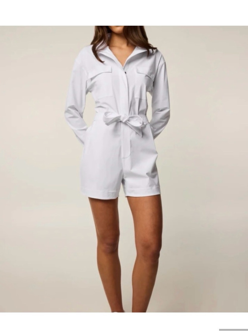 Greyson Women’s Belted Romper White Country Club Golf